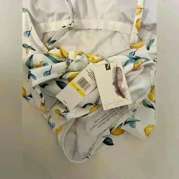Jessica Simpson LEMONS Nice Lemons Tie-Waist One-Piece Swimsuit Size M - Picture 5 of 12